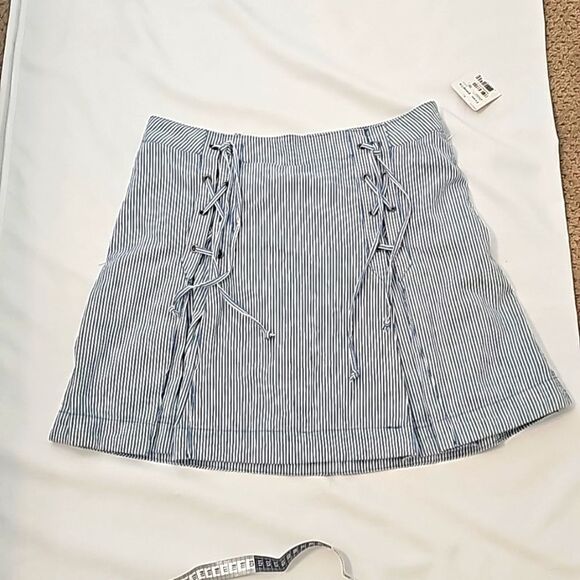 Free People Railroad Striped Skirt size 12 - Picture 1 of 8